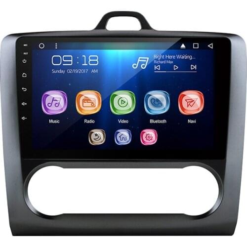 Allways 10.1" IPS Screen Android 9.0 Octa-core Ram 2GB Rom 32GB Car Multimedia for Focus 2004-2010 Auto Air Condition 2.5D Touch