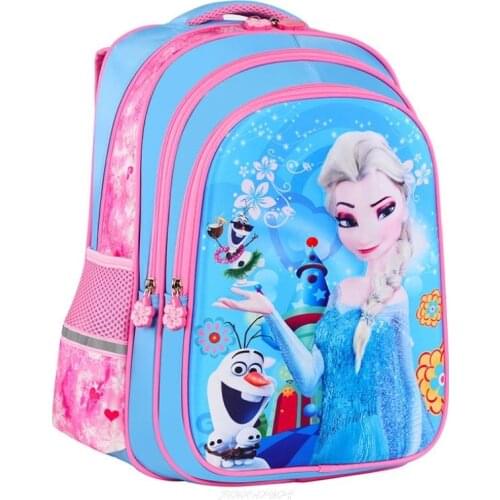 Frozen Elsa Anna Childrens Backpack Kids printing girl School Bags Big Capacity Waterproof Kids Book Bag Orthopedic Schoolbag