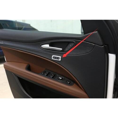 For Alfa Romeo Stelvio 2017 ABS Matte Chrome Interior Seat Memory Frame Cover Trim 1PC