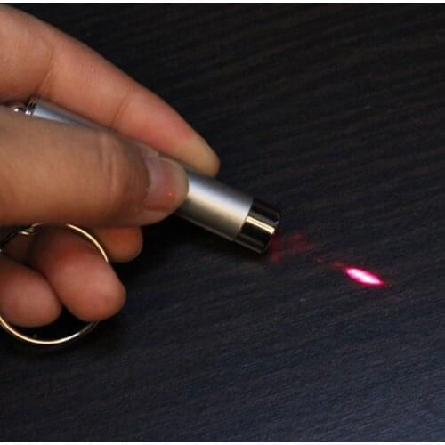 HOT Mini 2 in 1 Keychain Plus Flashlight Portable LED Light Torch for Emergency Camping NDS66