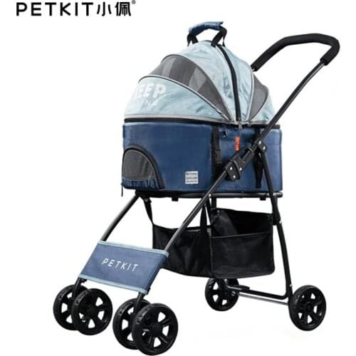 Small pet cart portable foldable dog baby cat Cart Bag separation cage