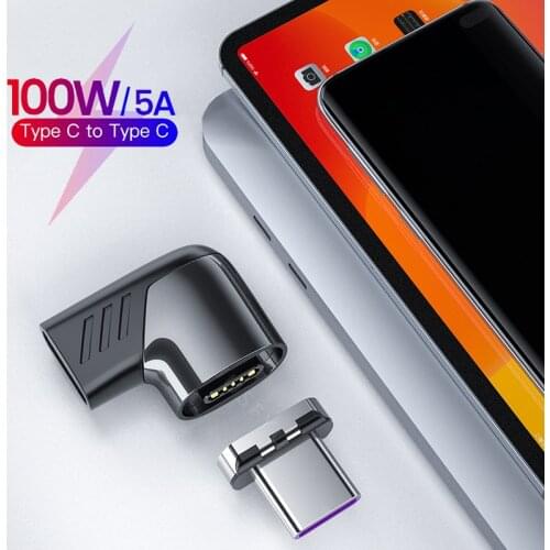 100W USB C To Type C Magnetic Adapter Fast Charger Cable Magnet Converter Plug For iPad MacBook iPhone 11 12 Pro Max Xiaomi 11 S