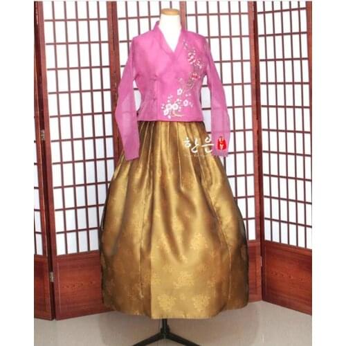 2019 Fashion Modern Hanbok Fashion Hanbok Korean Traditional Hanbok Dress Modernized Hanbok Performance Custume Gift Outfit