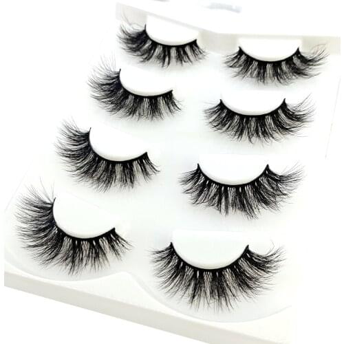 New 40Pairs Eyelashes 3D Mink Lashes Thick HandMade Fluffy Lashes Cruelty Free Volume Wispy Soft Lash Reusable False Eyelash