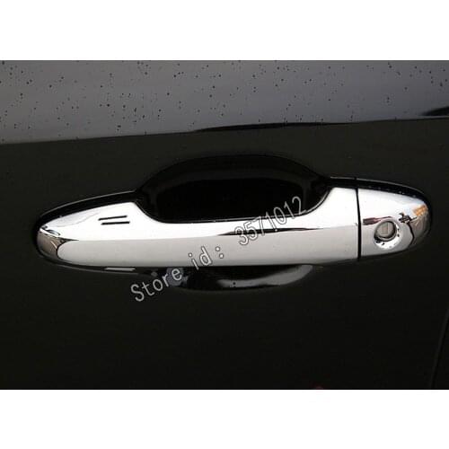 For Toyota Highlander 2018 2019 2020 Car Cover Detector Inner Stick Frame Lamp Trim ABS Chrome Door Armrest Handle 8pcs/Set