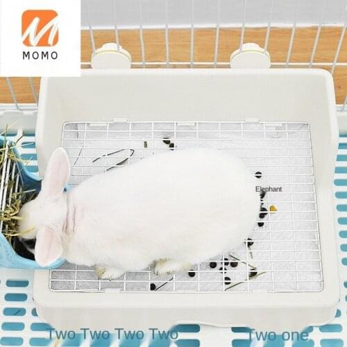 Extra Large Rabbit Toilet Pet Angora Rabbit Extra Large Anti-Shit Urine Basin Bedpan Heightened Double Layer