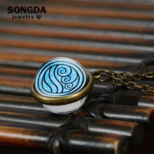 SONGDA New Avatar The Last Airbender Choker Necklace Air Nomad Fire And Water Tribe Neck Jewelry Women New Year Gifts Promotion