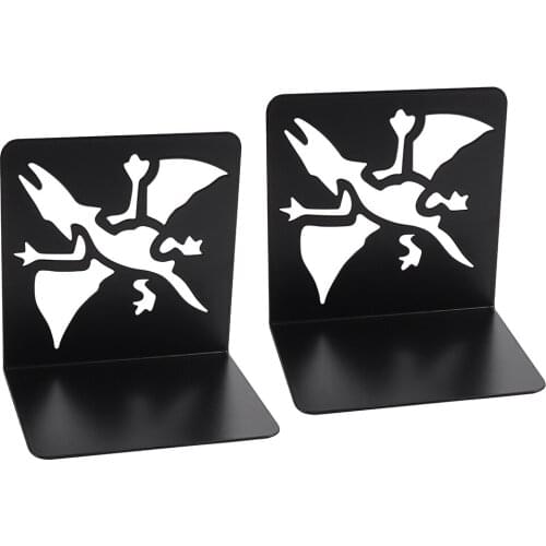 Bat Shape Hollow Out Book Stand Metal Fashion Bookends Bookends for Shelves Metal Bookend Supports for Shelves and Desk