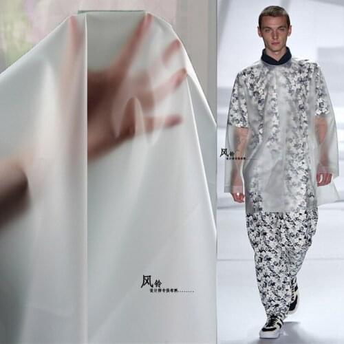 0.2mm TPU Fabric Semitransparent See-through Clothes Waterproof Windbreaker Raincoat Bags DIY Decor Dress Designer Fabric
