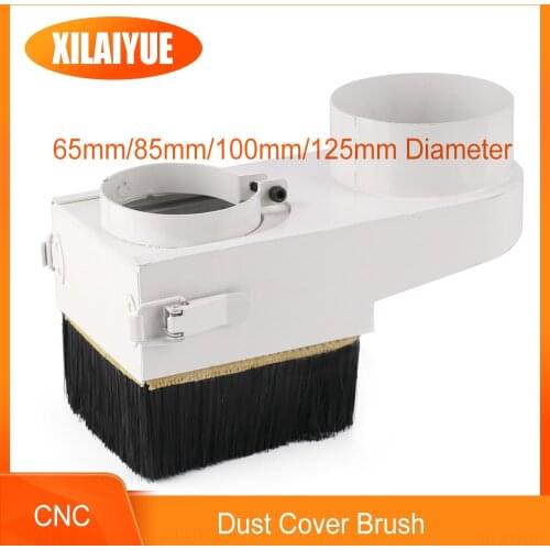 65mm/85mm/100mm/125mm Diameter Dust Collector Dust Cover Brush For CNC Spindle Motor Milling Machine Router Woodworking Tools