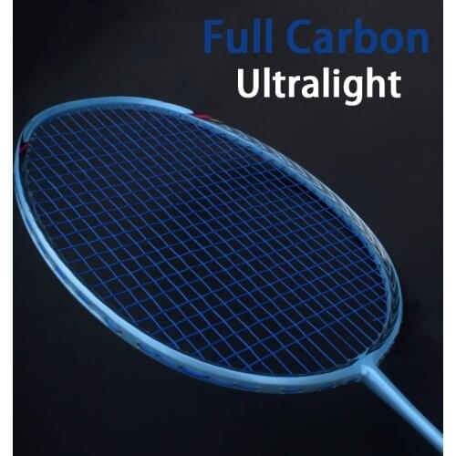 Super Light 5U Professional Carbon Badminton Rackets Strung Racquet 22-28LBS Offensive Type Racket Bag String Padel Force Speed