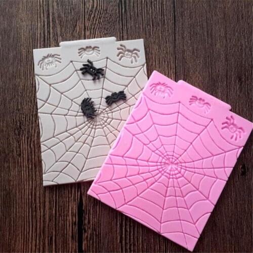 Halloween Spider Web Shape Fondant Silicone Mold Chocolate Molds Biscuits Cookies Mould DIY Kitchen Baking Decoration Cake Tool