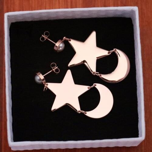 Athemis Sailor Moon Crystal Tsuking Usagi Princess Serenity Moon and stars style earrings anime cosplay jewelry