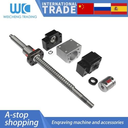 BallScrew SFU1604/1605/RM1605 metal nut/1605 left hand/1610/SFE1616/DFU1605 lead 4/5/10/16mm 100-1150mm C7 End Machined CNC part