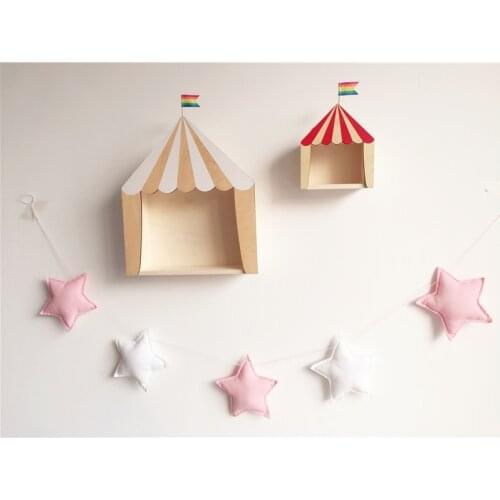 Pink White Nordic Cotton String Cloud Garland Party flag Kids Room Hanging Wall Decor Tent Bed Mat Baby Shower Bunting Ornament