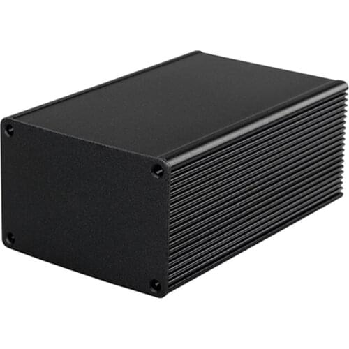 Superbat Extrusion Desktop Aluminum Box Enclosure Case Project Electronic Black DIY -100*66*43MM(L*W*H)