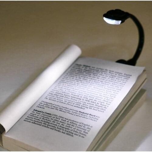 LED Book Light Mini Clip-On Flexible Bright LED Lamp Light Book Reading Lamp For Travel Bedroom Student Dormitory Book Reader