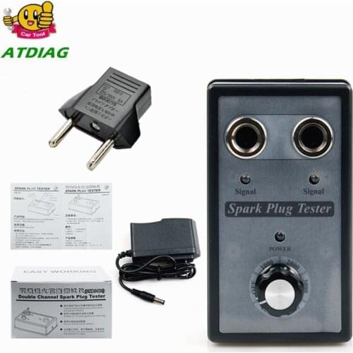 Car Spark Plug Tester with Adjustable Double Hole Detector Ignition Plug Analyzer
