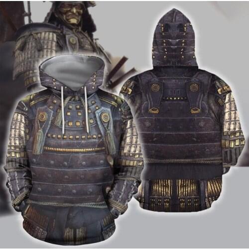 3D All Over Printed Samurai Armor Hoodie For Men/Women Harajuku Fashion hooded Sweatshirt Cosplay Casual Jacket Pullover KJ005