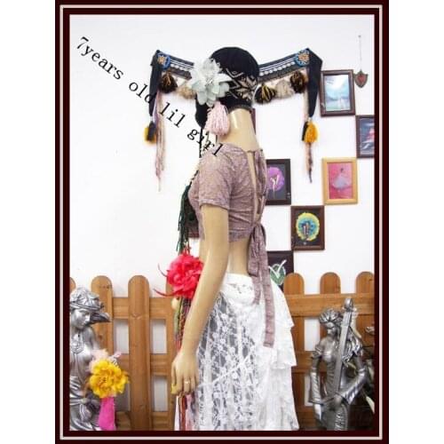 Lace Belly dance top Ats tribal belly dance top lace choli short Sleeve top DQ70-77
