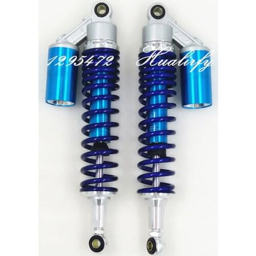 Universal 8mm spring 370mm/380mm Air Shock Absorber Suspension motorcycle for YAMAHA HONDA SUZUKI KAWASAKI BIKE ATV blue+silver