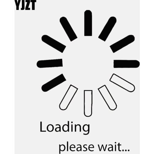 YJZT 10.8CM*15CM Loading Gamer Video Game Computer Vinyl Decal Black/Silver Car Sticker C22-0290