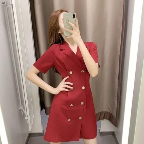 2021 summer dress new femininity wear royal elder sister light familiar style slim slim suit dress