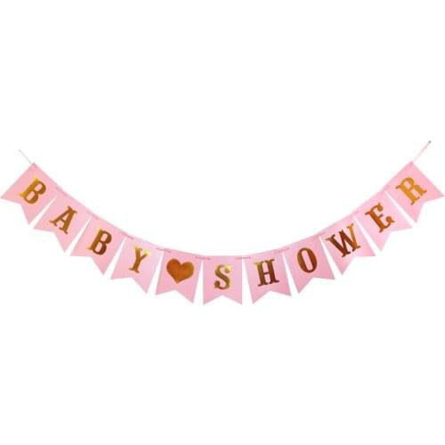 10 Set BABY SHOWER Banner ITS A GIRL Banner Baby Shower Party Decor