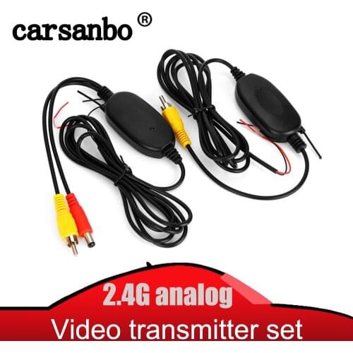 2.4 Ghz Wireless Rear View Camera RCA Video Transmitter & Receiver Kit for Car Rearview Monitor FM Transmitter & Receiver