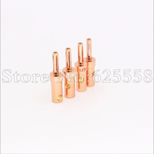 8pcsX USA Liton Copper plated Banana plug for speaker cable