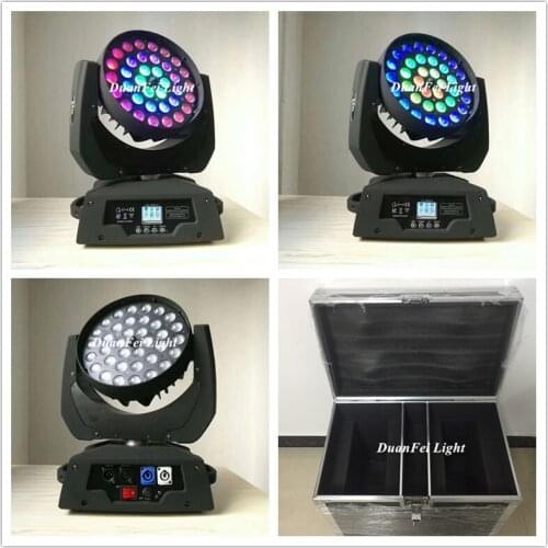 8pcs with flycase 36x10w led wash moving head zoom dmx wash rgbw led moving light led zoom lyre rgbw dmx wash