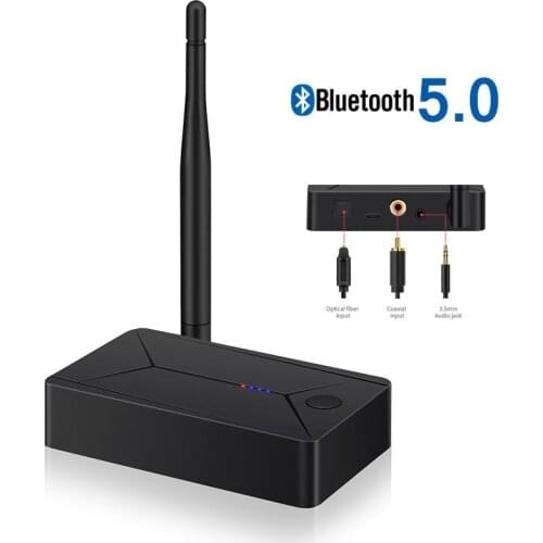 Bluetooth 5.0 Audio Transmitter 3.5mm AUX Coaxial Optical Fiber Jack Stereo Wireless Adapter For TV PC Speakers Headphones