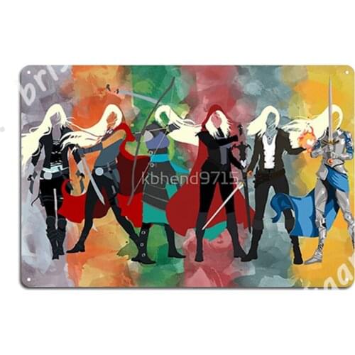 Throne Of Glass Series Watercolor Metal Signs Cinema Kitchen pub Garage Classic Painting Décor Tin sign Posters