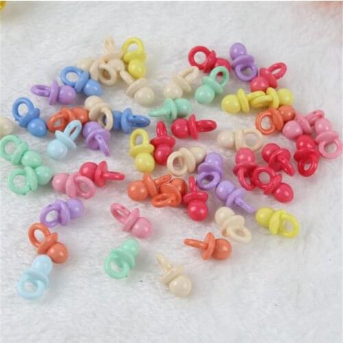 DIY Mini Pacifier Party Decoration Blue / Pink Transparent Acrylic Mini Pacifier Baby Shower Cake Decoration Birthday Gift