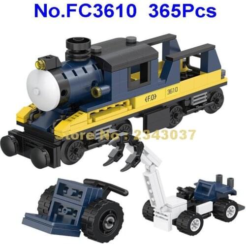 Fc3610 365pcs Urban Designer Technology Railway Train Wood Transportation Building Blocks Toy