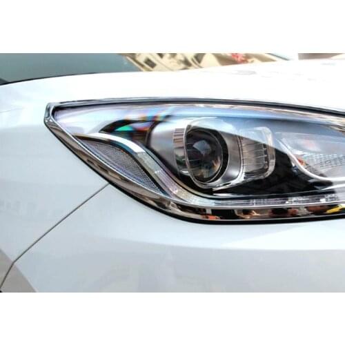 For Hyundai ix35 2013 2014 2015 Chrome Front Rear Headlights Tail Lights Lamp Cover Trim Frame Bezel Garnish Car Accessories