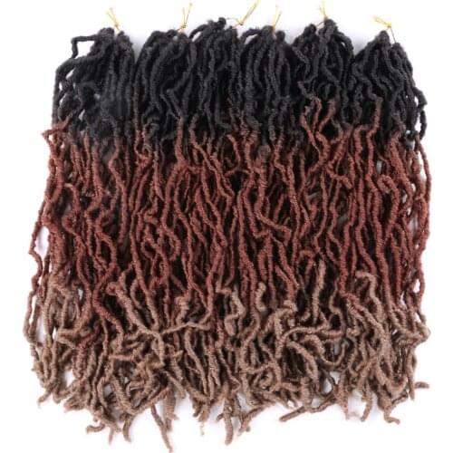 Hywamply 18" Distressed Nulocs 613 Blonde Goddess Faux Boho Empress Locs Synthetic Ombre Crochet Braids Hair Extensions