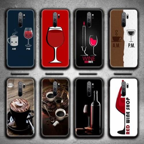 Coffee Wine Cup Phone Case for Redmi 9A 8A 7 6 6A Note 9 8 8T Pro Max Redmi 9 K20 K30 Pro