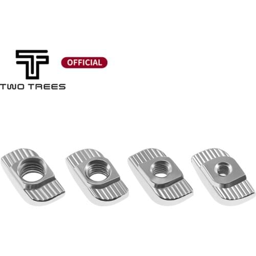 50pcs/Lot Twotrees 3D Printer Parts M3/M4/M5 Carbon Steel T Type Nuts Fastener Aluminum Connector For 2020 Industrial Profile