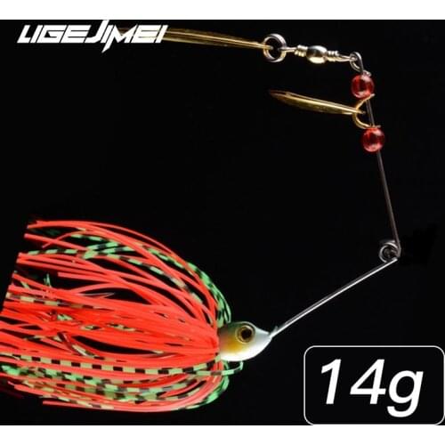 Spinner Bait 14g Metal Jig Lure Spoon Iscas Artificiais Fishing Lure 2020 Spinnerbait 4 Colors Peche En Mer Shad Catfish Trout