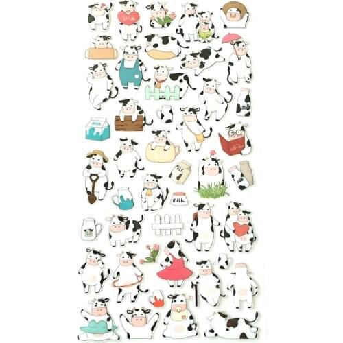 Kawaii Cute Cow Sticker Toy Diary Planner Decal Sticker