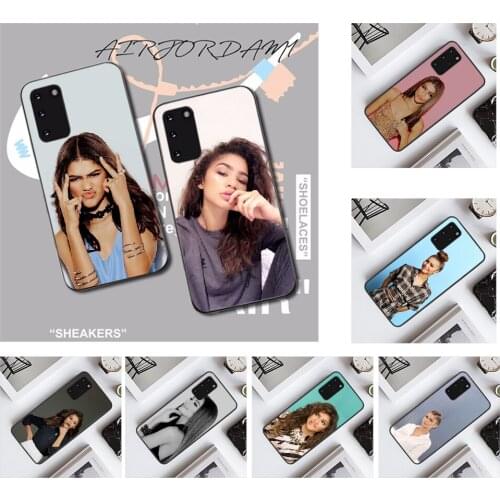 PENGHUWAN Zendaya Coleman Soft Silicone Black Phone Case for Samsung S20 plus Ultra S6 S7 edge S8 S9 plus S10 5G