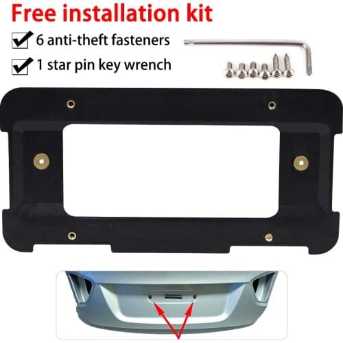 New Durable Rear License Plate Base Mount Frame For BMW 6 Screws & Wrench Kit
