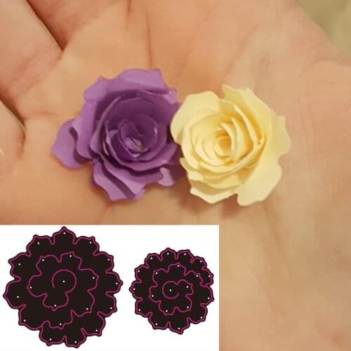 New 3D Rose Flower metal cutting die scrapbook photo album paper gift card DIY decorative mold template