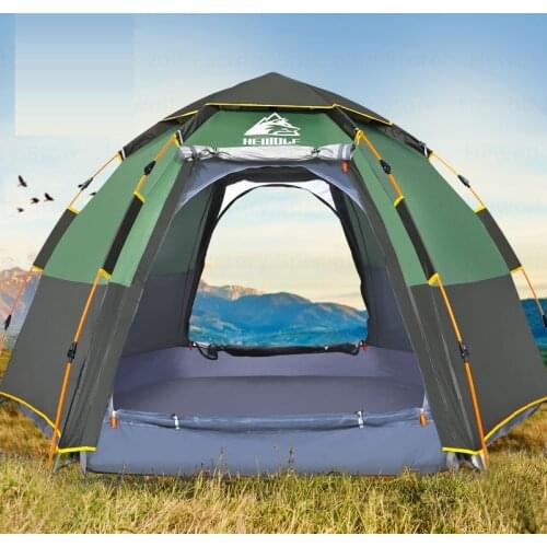 WolFAce Outdoor Camping Tent Double-Layer Wateroproof Family Automatic Tents 5-8 Persons Portable Breathable Travel Hiking Tent
