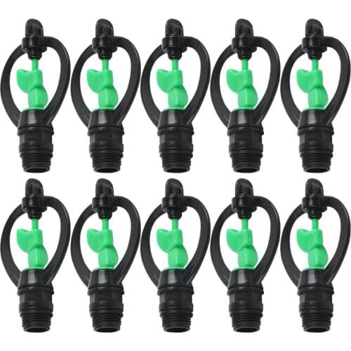 10Pcs Plastic G1/2in Spray Sprinkler Butterflies Rain‑Shaped Nozzle Agricultural Irrigation Landscaping Irrigation Sprinkler