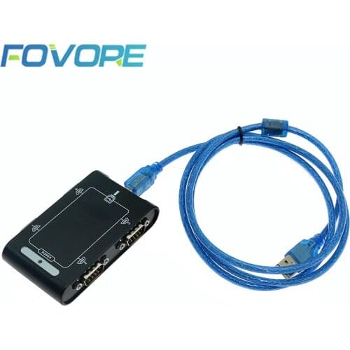 Serial Adapter 4 port RS232 Serial DB9 COM to USB 2.0 Adapter Card rs232 to usb cable converter Industrial grade for POS system