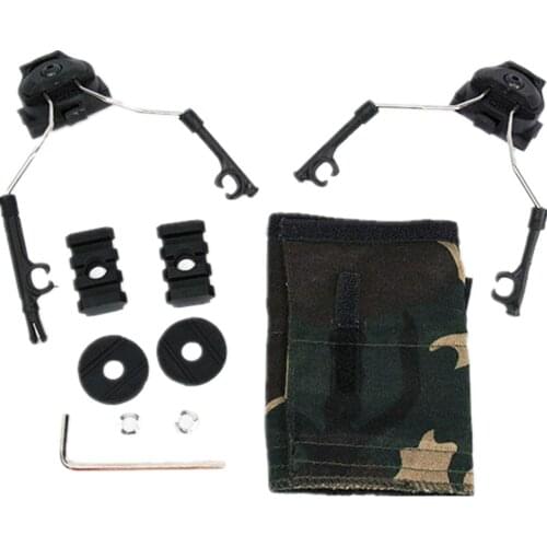 TACTICAL HELMET RAIL ADAPTER SET FOR COMTAC III HEADSET headphone military radio BLACK