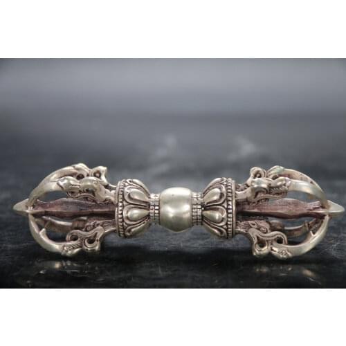 Tibet Buddhism Bronze cupronickel Buddhist Ritual Tool Hand Vajra Dorje