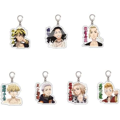 Tokyo Revengers Acrylic Keychain Anime Character Mikey Draken Chifuyu Pendant Keyring Jewelry Gifts